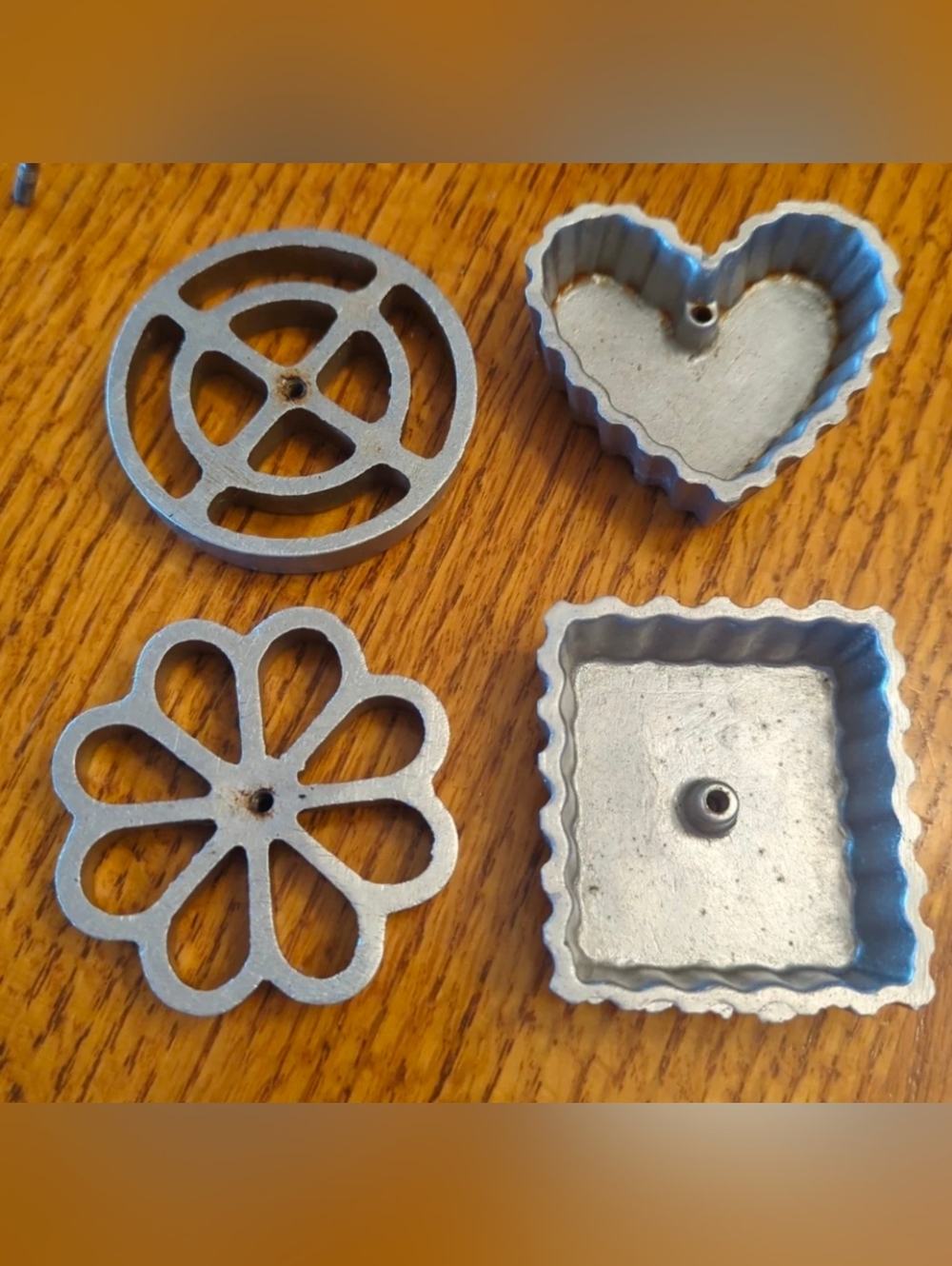Vintage Double Rosette Iron And Timbale Iron Patty Shell Molds Nordic Ware - Picture 3 of 7